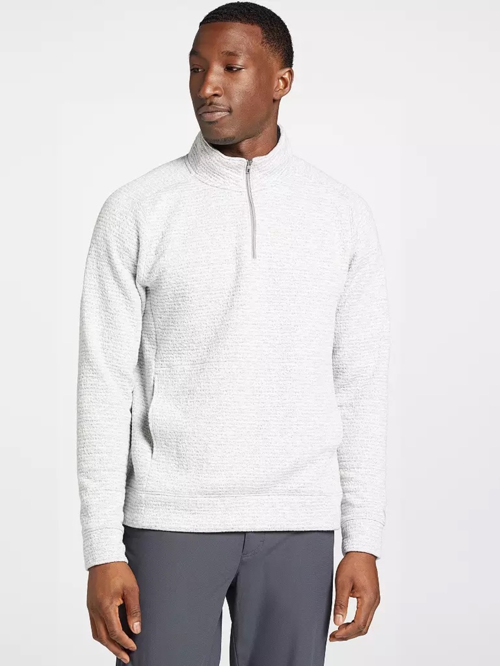 VRST Men’s Recharge Lunar Fleece Quarter Zip Pullover Gray Small NWT